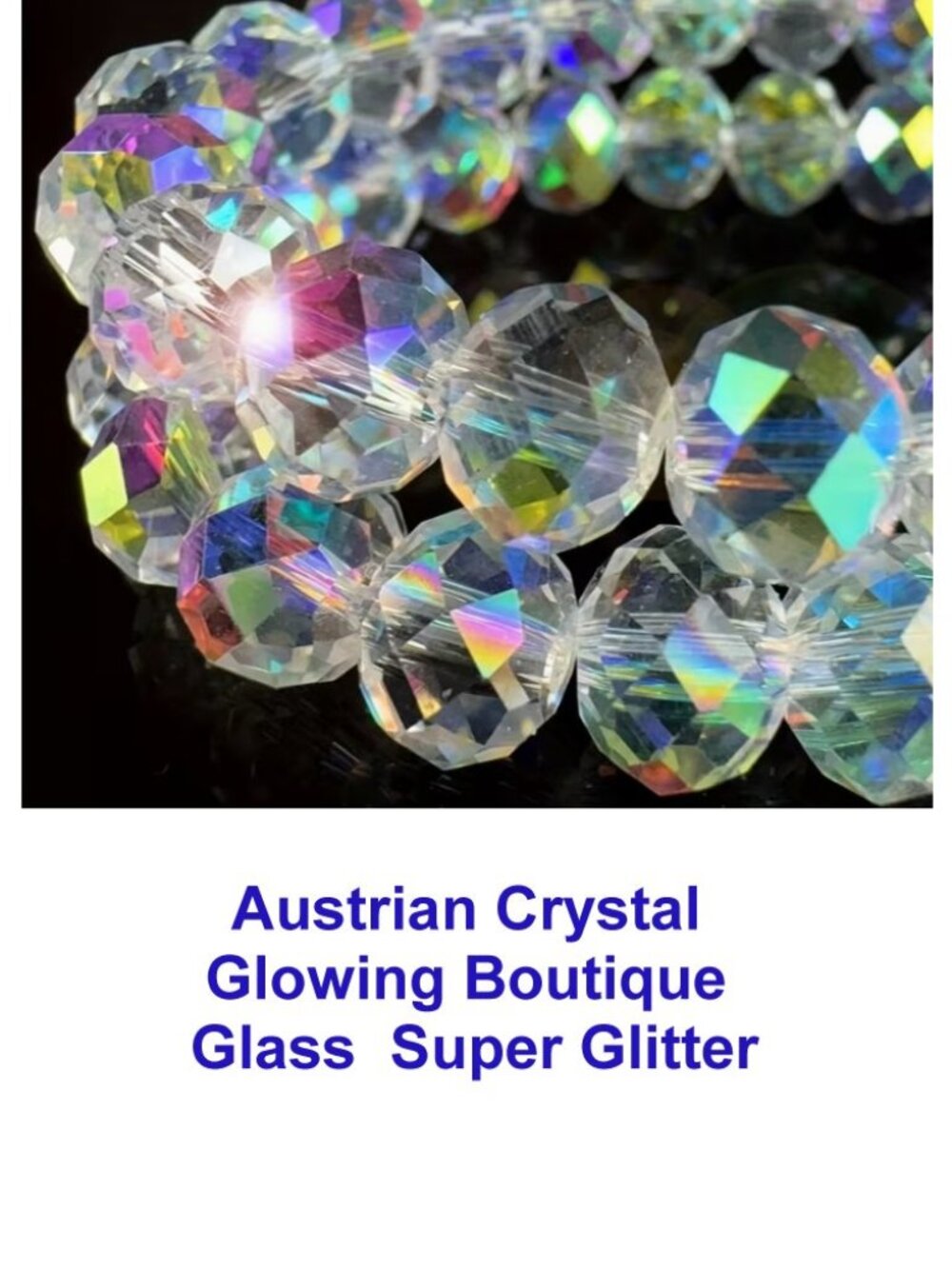 Austrian Crystal Glowing Boutique Glass Super Glitter 6mm  80+